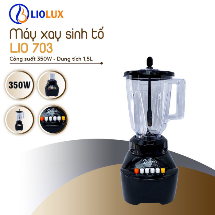 Máy xay sinh tố Liolux LIO-703( Giao màu ngẫu nhiên ) - Hàng Chính Hãng